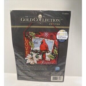 Dimensions Gold Collection Petites Love Ornament Cross Stitch Kit Cardinal